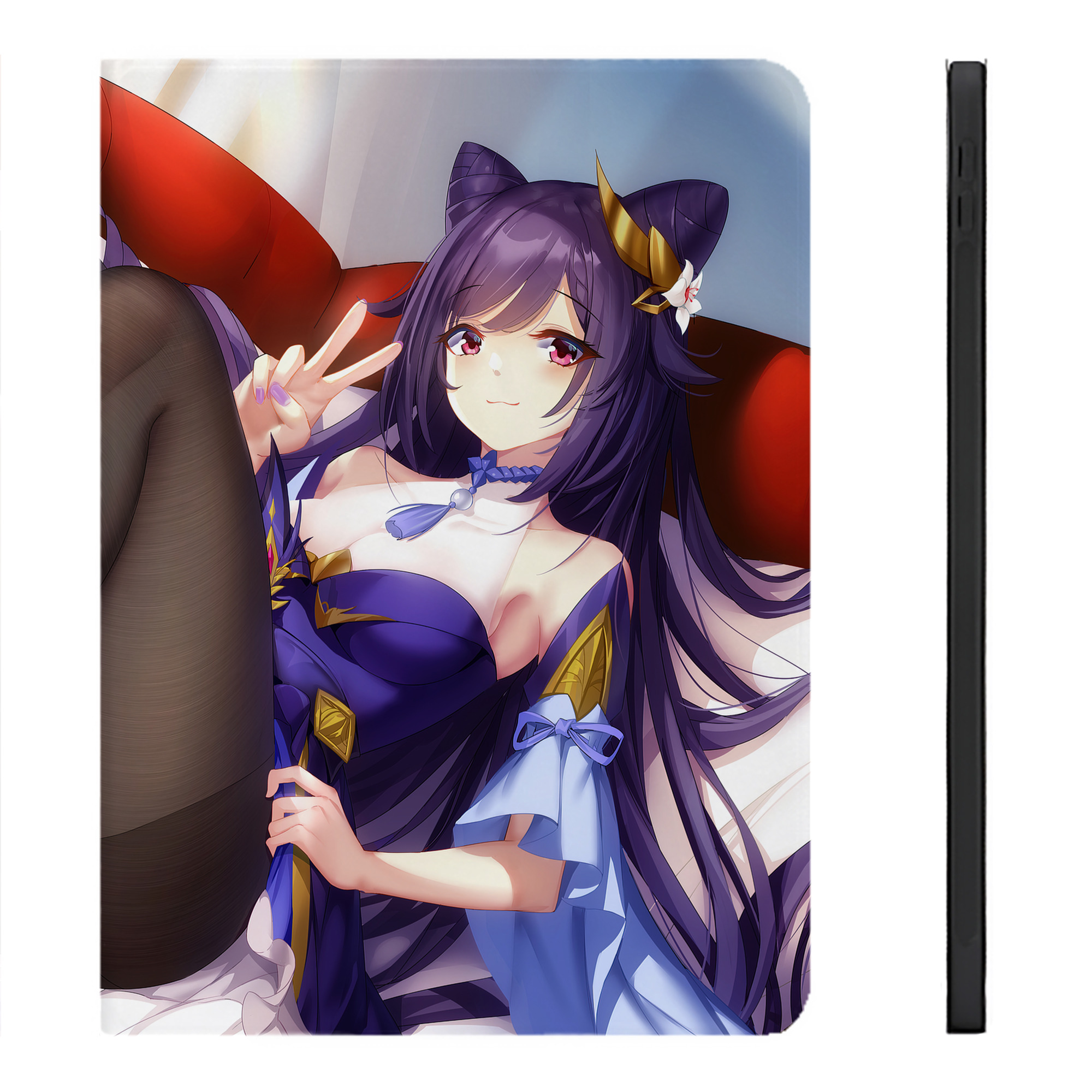 げんし神 genshin IPadケース ペンホルダー付き ブックスタイルデザイン